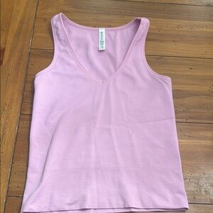 Athleta Light Pink Sleeveless Ribbed Tank Top New XS TP